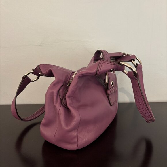 Coach Soho Lynn Purple Leather Hobo Shoulder Bag - Picture 2 of 12